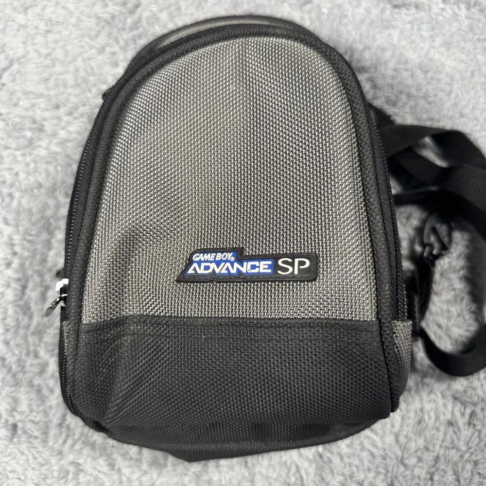 Vintage Nintendo Game Boy Advance SP Backpack Carry Case Gray Used & Cleaned Y2K
